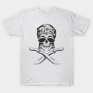 Skull with machete T-Shirt